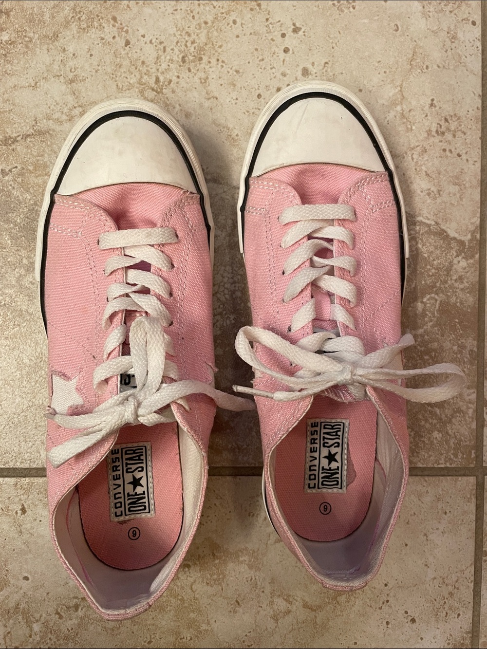Converse Pink Low-Top Canvas Sneakers with White Accents